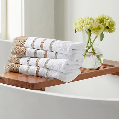 Luxury Cotton 4 Pc Decorative Hand Towel Set