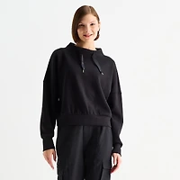 Stylus Womens Funnel Neck Long Sleeve Sweatshirt