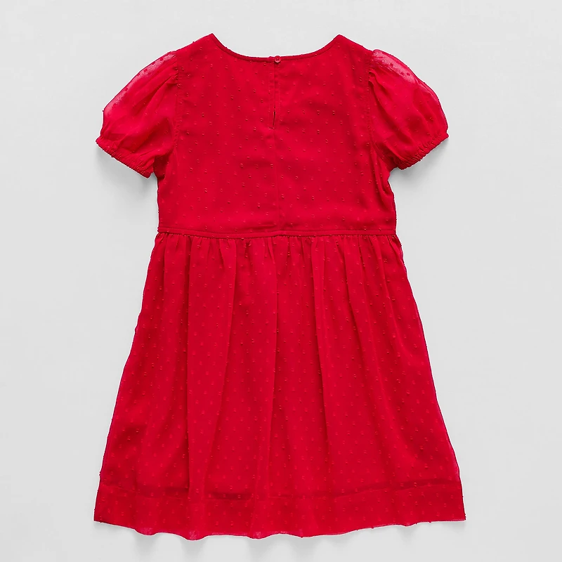 Thereabouts Little & Big Kid Girls Short Sleeve A-Line Dress