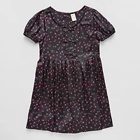 Thereabouts Little & Big Kid Girls Short Sleeve Satin A-Line Dress