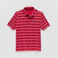 U.S. Polo Assn. Little & Big Kid Boys Short Sleeve Regular Fit Embroidered Shirt