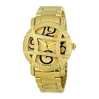 JBW Olympia Womens 1/5 CT. T.W. Diamond Gold-Tone Stainless Steel Bracelet Watch
