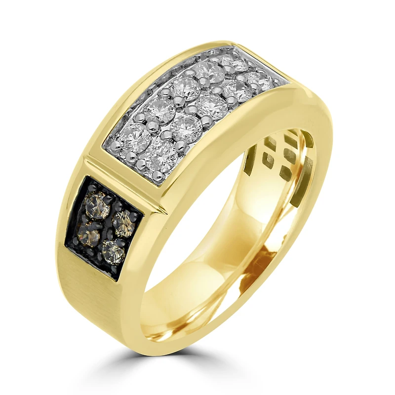 Mens CT. T.W. Natural White Diamond 10K Gold Fashion Ring