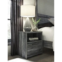 Signature Design by Ashley Baystorm 1-Drawer Nightstand in Dark Gray