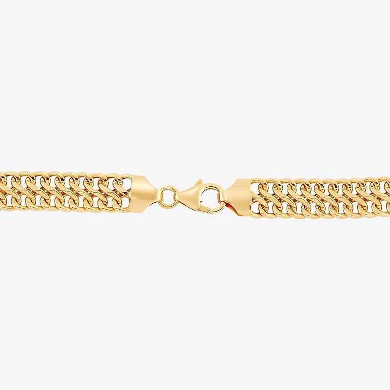 Made in Italy Womens 14K Gold Hollow 7.25 Inch Link Bracelet