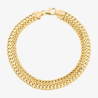 Made in Italy Womens 14K Gold Hollow 7.25 Inch Link Bracelet