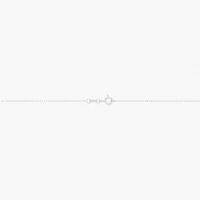 Diamonart Womens White Cubic Zirconia Sterling Silver Cross 18 Inch Pendant Necklace