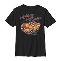 Disney Collection Little & Big Kid Boys Crew Neck Short Sleeve Regular Fit Cars Graphic T-Shirt