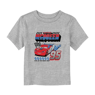 Disney Collection Toddler Boys Crew Neck Short Sleeve Regular Fit Cars Graphic T-Shirt