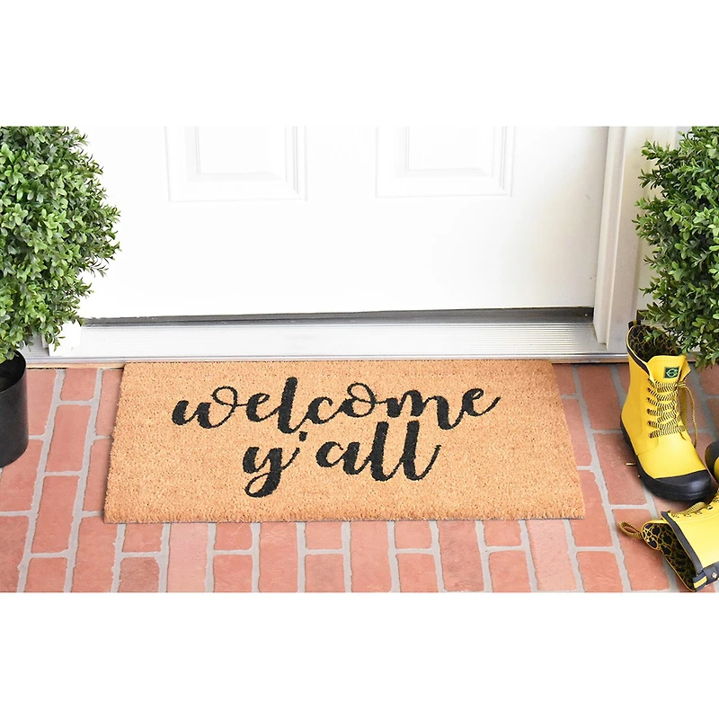 Calloway Mills Welcome Y'All Outdoor Rectangular Doormat