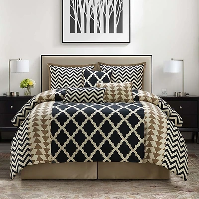 Stratford Park Marve 7-pc. Geometric Lightweight Reversible Comforter Set