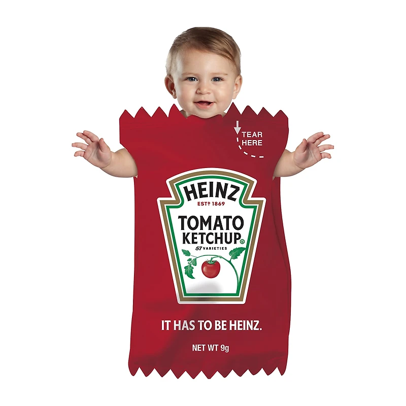 Baby Unisex Heinz Ketchup Packet Bunting Costume