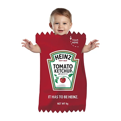 Baby Unisex Heinz Ketchup Packet Bunting Costume