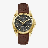 Bulova Luxury  Icon Mens Brown Leather Strap Watch 97b216