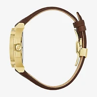 Bulova Luxury  Icon Mens Brown Leather Strap Watch 97b216