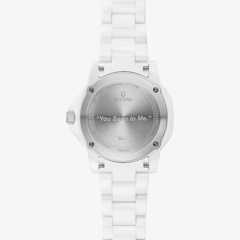 Bulova Marine Star Marc Anthony Womens White Bracelet Watch 98p222
