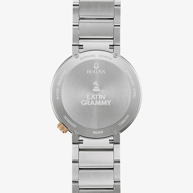 Bulova Modern Latin Grammy Mens Two Tone Stainless Steel Bracelet Watch 98a309