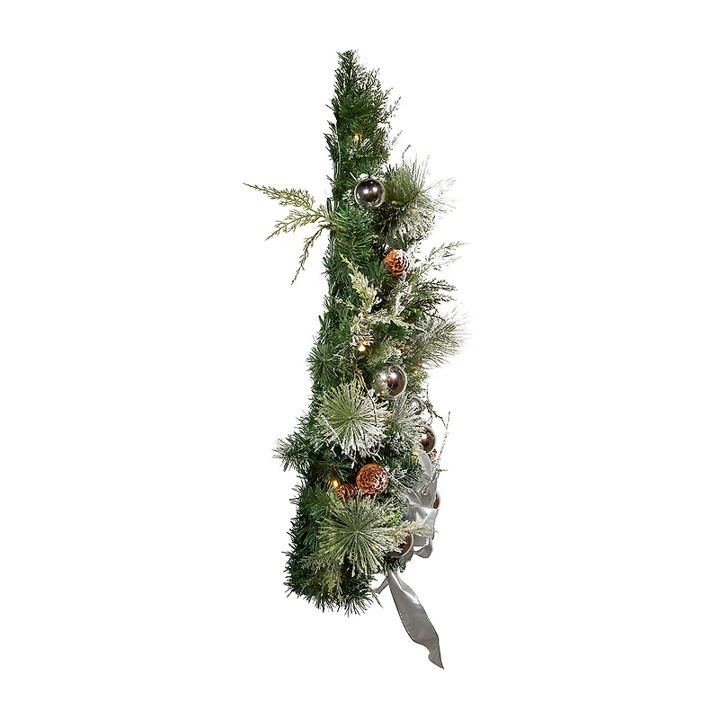 Kurt Adler Bow 2 Foot Pre-Lit Pine Christmas Tree