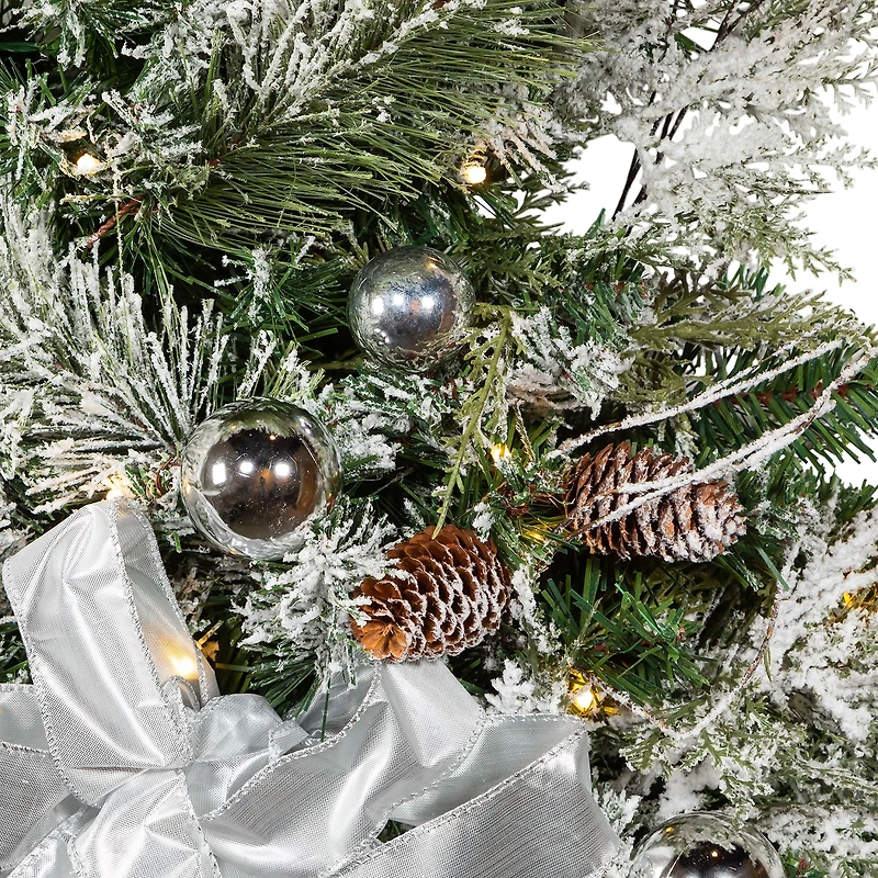 Kurt Adler Bow 2 Foot Pre-Lit Pine Christmas Tree
