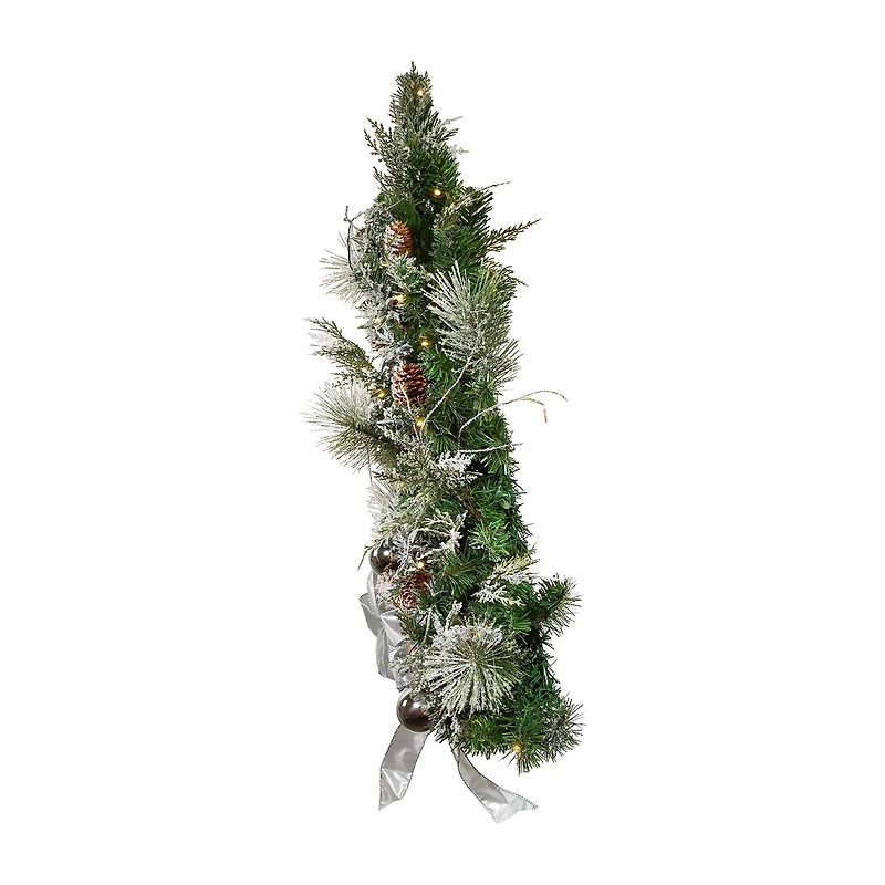 Kurt Adler Bow 2 Foot Pre-Lit Pine Christmas Tree