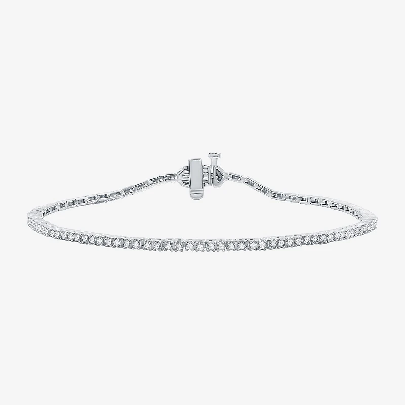 1 CT. T.W. Genuine White Diamond 10K or 14K Yellow Gold Tennis Bracelet