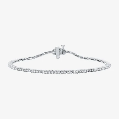 1 CT. T.W. Genuine White Diamond 10K or 14K Yellow Gold Tennis Bracelet