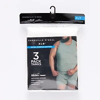 Shaquille O'Neal XLG™ Activated Cooling Mens Crew Neck Sleeveless 3 Pack Tall Tank