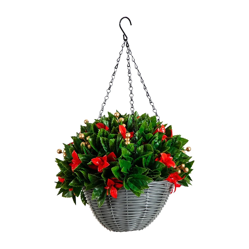 Nearly Natural 24" Pre-Lit Red Tip Artificial Plant