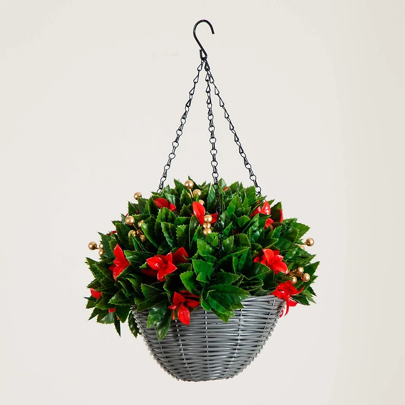 Nearly Natural 24" Pre-Lit Red Tip Artificial Plant