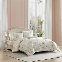Laura Ashley Arden Floral Easy Care Complete Bedding Set with Sheets
