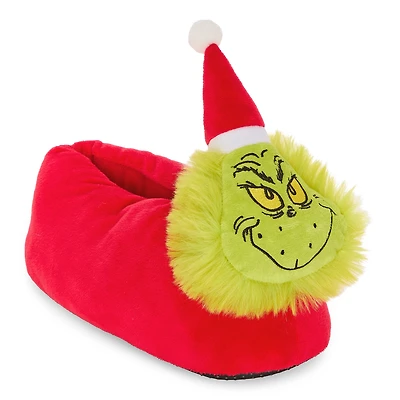 Womens Grinch Slip-On Slippers