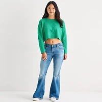 Arizona Juniors Womens Crew Neck Long Sleeve Pullover Sweater