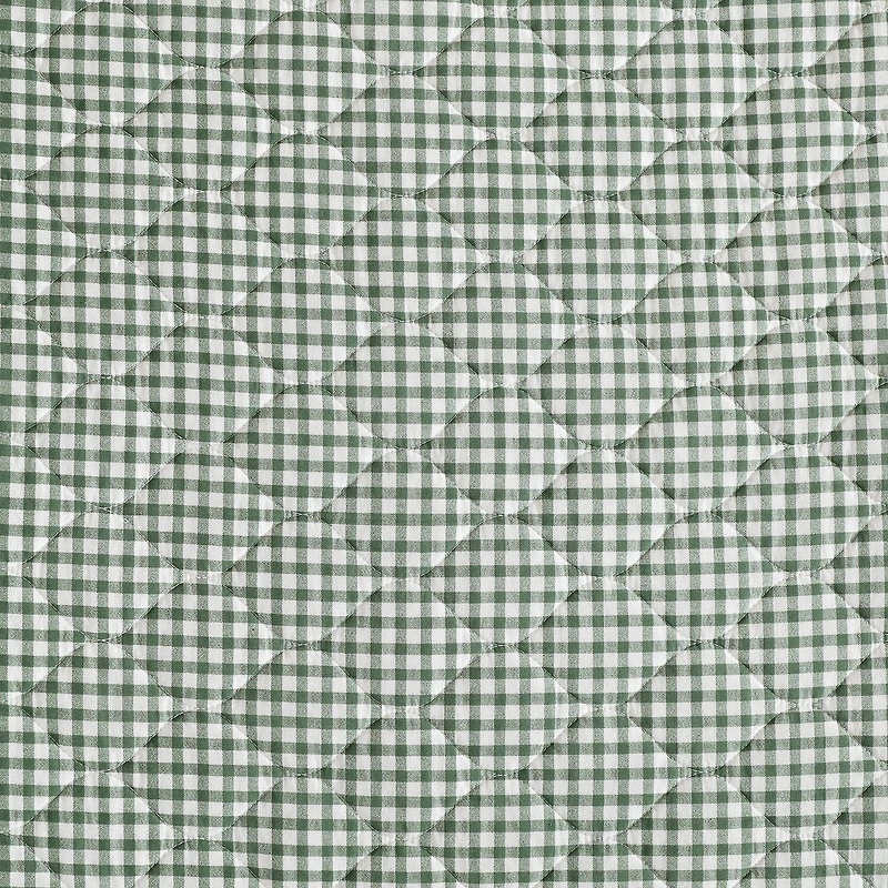 Laura Ashley Gracies Gingham Easy Care Quilt Set