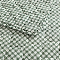 Laura Ashley Gracies Gingham Easy Care Quilt Set