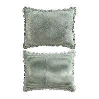 Laura Ashley Gracies Gingham Easy Care Quilt Set