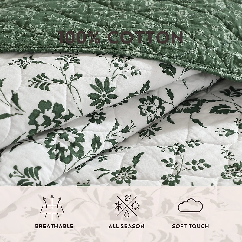 Laura Ashley Miranda Easy Care Quilt Set