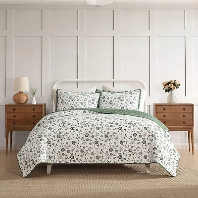 Laura Ashley Miranda Easy Care Quilt Set
