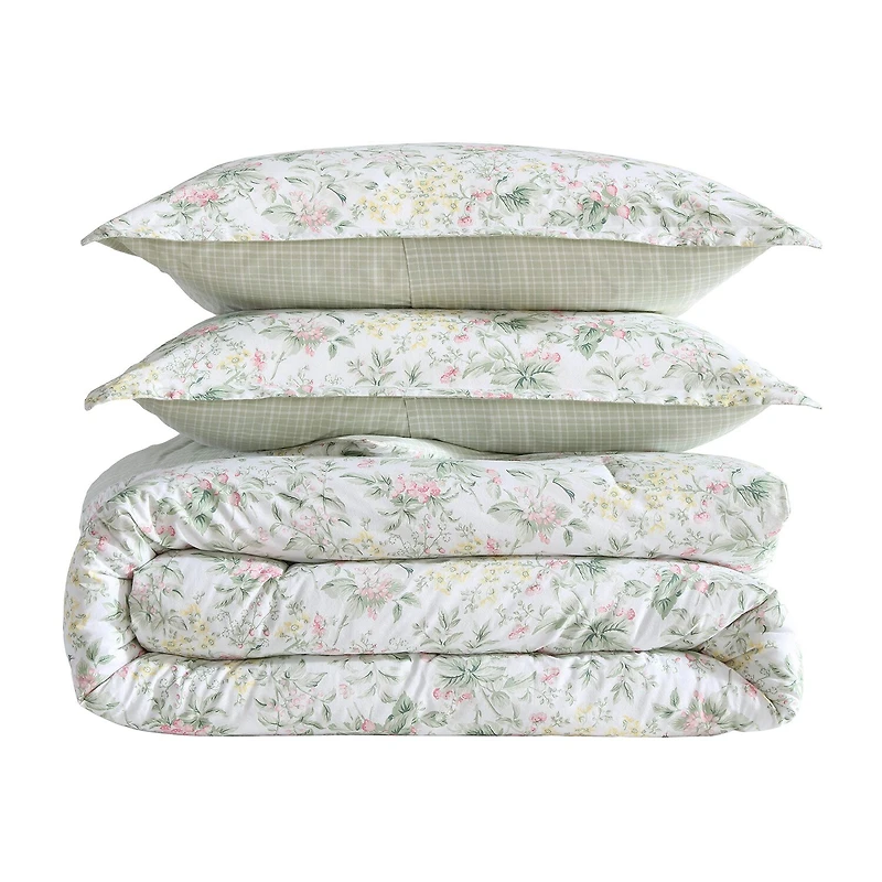 Laura Ashley Bramble Floral Midweight Easy Care Comforter Set