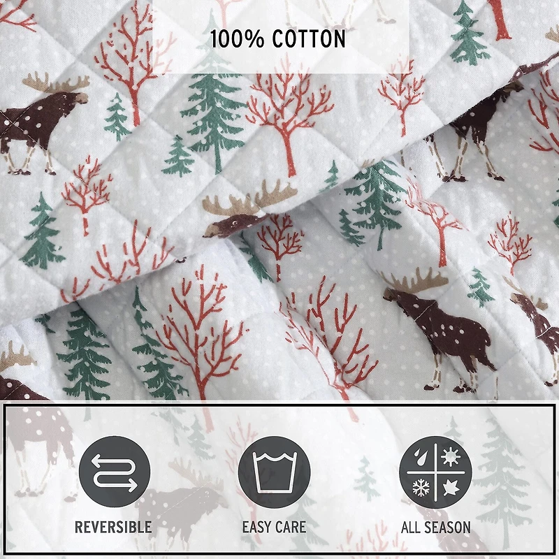 Eddie Bauer Mountain Moose Easy Care Quilt Set