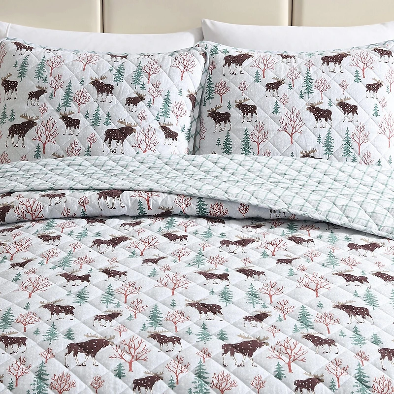 Eddie Bauer Mountain Moose Easy Care Quilt Set