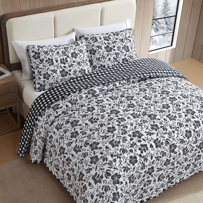 Eddie Bauer Woodblock Floral Easy Care Quilt Set