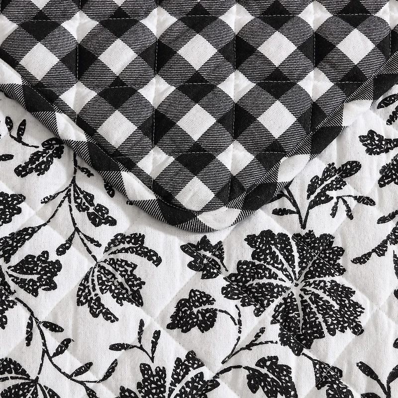 Eddie Bauer Woodblock Floral Easy Care Quilt Set