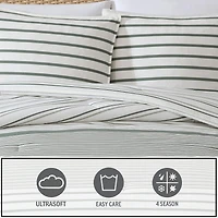 Eddie Bauer Cooper Stripe Easy Care Duvet Cover Set