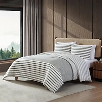 Eddie Bauer Cooper Stripe Easy Care Duvet Cover Set