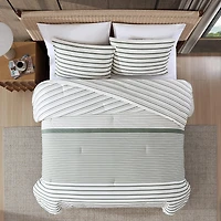 Eddie Bauer Cooper Stripe Easy Care Duvet Cover Set
