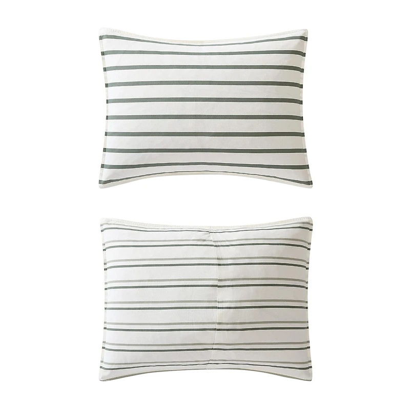 Eddie Bauer Cooper Stripe Easy Care Duvet Cover Set