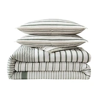Eddie Bauer Cooper Stripe Easy Care Duvet Cover Set
