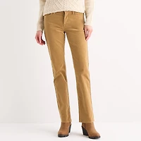 St. John's Bay Womens Mid Rise Straight Corduroy Pant