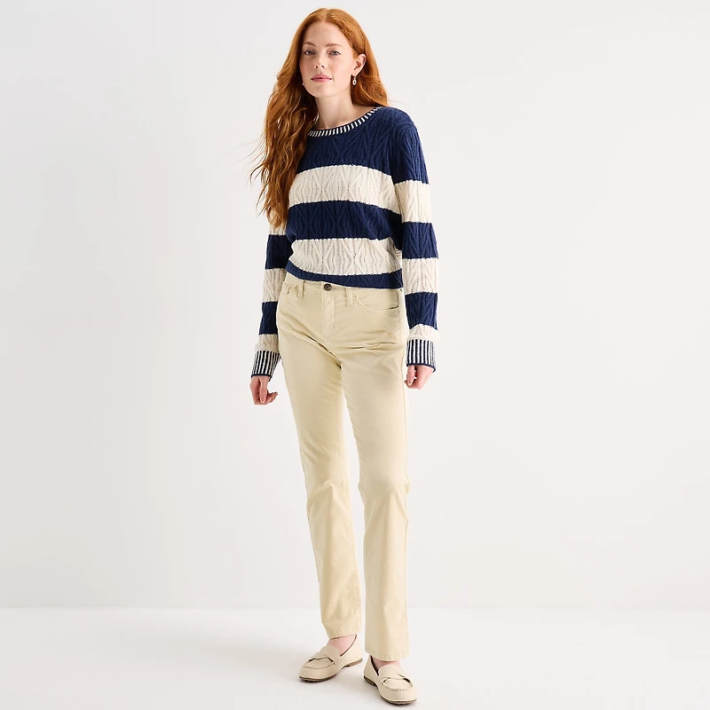 St. John's Bay Womens Mid Rise Straight Corduroy Pant