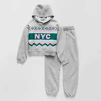 Xersion Fleece Little & Big Kid Girls 2-pc. Pant Set